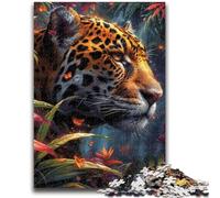 Jigsaw Puzzles for Teenagers 1000 Pieces Jungle Leopard Vibrant And Unique Design Relaxing & Challenging Puzzle Experience 26x38cm