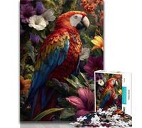 Jigsaw Puzzles for Teenagers 1000 Pieces Jungle Parrot Adult Puzzles,family Fun Games Is Ideal As A Gift for The Whole Family 26x38cm