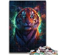 Jigsaw Puzzles for Teenagers 1000 Pieces Jungle Tiger Family Game Stress Reliever Difficult Challenge Suitable for Couples 50x75cm