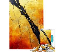 Jigsaw Puzzles for Teenagers 1000 Pieces Kintsugi Inspired Abstract Art Jigsaws for Adults Hands-on Game A Work of Art Parent-child Interaction (size 38x26cm)