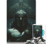 Jigsaw Puzzles for Teenagers 1000 Pieces Knight,Stress Reliever Staycation Kill Time Wishlist with Santa Claus (75x50cm)