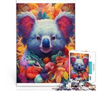 Jigsaw Puzzles for teenagers 1000 Pieces Koala Flower Portrait Hands-on-Spiel Künstlersammlung, Bildende Kunst52x38cm