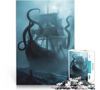 Jigsaw Puzzles for teenagers 1000 Pieces Kraken Attacking Ship Entspannungsspiele Tolle Geschenke und Spielzeuge38x26cm