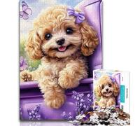 Jigsaw Puzzles for Teenagers 1000 Pieces Lavender Poodle Teenager Puzzles,Unique Birthday And Gifts for Age 14 Years Up (size 75x50cm)
