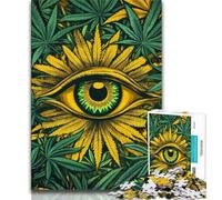 Jigsaw Puzzles for Teenagers 1000 Pieces Leaf Eye Teenager Jigsaw,Challenging Difficult Deal As Gifts for The Whole Family 38x26cm