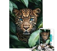 Jigsaw Puzzles for Teenagers 1000 Pieces Leopard in The Jungle Difficult And Challenge Stress Reliever Brain Teaser Game for And from 14 Years And over (38x26cm)