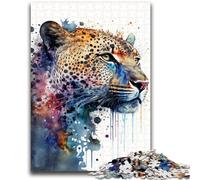 Jigsaw Puzzles for Teenagers 1000 Pieces Leopard Portrait Challenging To Complete But Fun And Humorous Birthday Present, Gifts, Wall Art 50x75cm