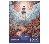 Jigsaw Puzzles for Teenagers 1000 Pieces Lighthouse in The Clouds Jigsaw Anti-Stress Toys Difficult Hard Birthday And Unique Gifts 52x38cm/1000pcs