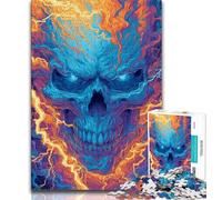 Jigsaw Puzzles for Teenagers 1000 Pieces Lightning Skeleton,Educational Games Home Decoration Birthday Present,Gifts,Wall Art 38x26cm