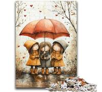 Jigsaw Puzzles for Teenagers 1000 Pieces Little Girl with Umbrella Teenager Puzzles,Educational Family Game Suitable for Desktop Decoration (26x38cm)