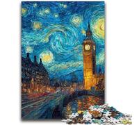 Jigsaw Puzzles for Teenagers 1000 Pieces London Under The Night Sky Puzzles for Teenagers,Educational Toy Funny Family Games Unique Home Decor (50x75cm)