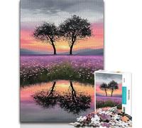 Jigsaw Puzzles for Teenagers 1000 Pieces Lonely Tree,for Educational Game Challenge Toy Deal As Gifts for The Whole Family 50x75cm