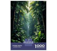 Jigsaw Puzzles for Teenagers 1000 Pieces Lost Paradise Hidden Jungle Waterfall Jigsaw Hands-on Game For Family Fun Unique Gifts for Birthday And Christmas 70x50cm/1000pcs