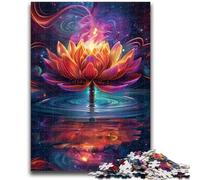 Jigsaw Puzzles for Teenagers 1000 Pieces Lotus Art Adult Jigsaw,Staycation Kill Time with Fully Interlocking Randomly Shaped Pieces (26x38cm)