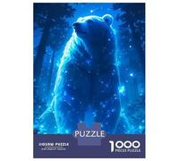 Jigsaw Puzzles for Teenagers 1000 Pieces Luminous Bear in Enchanted Forest Puzzle for Adults Relaxing Games Home Decoration for Is Ideal As A Gift 52x38cm/1000pcs