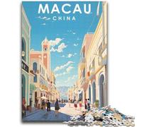 Jigsaw Puzzles for Teenagers 1000 Pieces Macau China Travel Train Your Brain And Hands Parent-child Interaction for Age 14+ (size 38x52cm)