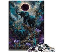 Jigsaw Puzzles for Teenagers 1000 Pieces Magic Elephant Family Entertainment Toys Educational Game for Birthday, Chrismas for Ages 14+ 26x38cm