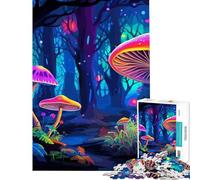 Jigsaw Puzzles for Teenagers 1000 Pieces Magic Mushroom Challenging To Complete Birthday Present Home Decoration Toys for And 14 Years And over (38x52cm)