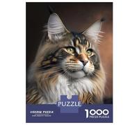 Jigsaw Puzzles for Teenagers 1000 Pieces Maine Coon Portrait Adult Puzzles Toy Wall Decor But Fun And Humorous Unique Gifts for Birthday And Christmas 38x26cm/1000pcs