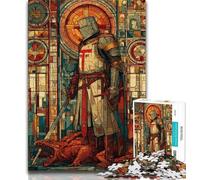 Jigsaw Puzzles for Teenagers 1000 Pieces Majestic Knight 1000 Pieces for Teenagers,for Challenging Toy Game And Family Play 75x50cm
