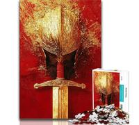 Jigsaw Puzzles for Teenagers 1000 Pieces Majestic Knight,Stress Reliever Difficult Challenge Unique Home Decor And Gifts 75x50cm