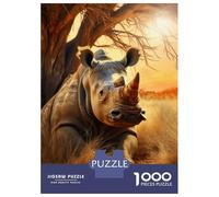 Jigsaw Puzzles for Teenagers 1000 Pieces Majestic Rhinoceros Jigsaw Hands-on Game For Family Fun Unique Gifts for Birthday And Christmas 70x50cm/1000pcs
