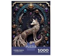 Jigsaw Puzzles for Teenagers 1000 Pieces Majestic Steampunk Fox Jigsaws for Adults Fun Games For Family Fun for Is Ideal As A Gift 38x26cm/1000pcs