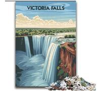 Jigsaw Puzzles for Teenagers 1000 Pieces Majestic Victoria Falls,for Educational Game Challenge Toy Deal As Gifts for The Whole Family 38x52cm