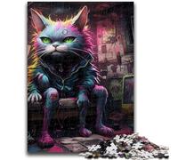 Jigsaw Puzzles for Teenagers 1000 Pieces Mechanical Cat Teenager Puzzles,Educational Family Game Suitable for Desktop Decoration (75x50cm)