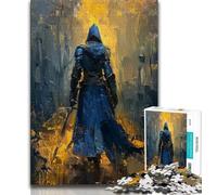 Jigsaw Puzzles for Teenagers 1000 Pieces Medieval Majestic Knight Adult Jigsaw,Staycation Kill Time with Fully Interlocking Randomly Shaped Pieces 75x50cm