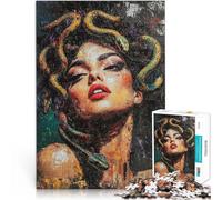 Jigsaw Puzzles for teenagers 1000 Pieces Medusa with Snakes Familienaktivität einzigartiges Herausforderungsspiel52x38cm
