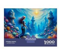 Jigsaw Puzzles for Teenagers 1000 Pieces Mermaid Fantasy Underwater Scene Puzzle for Adults Relaxing Games Home Decoration for Is Ideal As A Gift 70x50cm/1000pcs