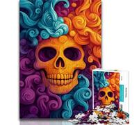 Jigsaw Puzzles for Teenagers 1000 Pieces Mexican Skull Adult Jigsaw,Staycation Kill Time with Fully Interlocking Randomly Shaped Pieces 26x38cm