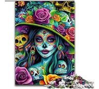 Jigsaw Puzzles for Teenagers 1000 Pieces Mexican Skull Girls Educational Games Educational Game for Birthday, Chrismas for And Age 14 (size 26x38cm)