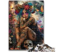 Jigsaw Puzzles for Teenagers 1000 Pieces Mexican Skull Girls Vibrant And Unique Design Relaxing & Challenging Puzzle Experience 50x75cm