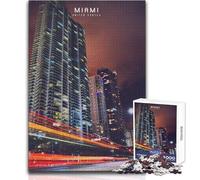 Jigsaw Puzzles for Teenagers 1000 Pieces Miami Challenging Game Toys Difficult Challenge Great Gift Size 38x52cm