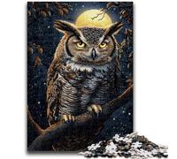 Jigsaw Puzzles for Teenagers 1000 Pieces Midnight Owl 1000 Pieces for Adults,family Fun Games Is Ideal As A Gift for The Whole Family (50x75cm)
