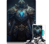 Jigsaw Puzzles for Teenagers 1000 Pieces Mighty Medieval Knight Adult Jigsaw,Stress Reliever Difficult Challenge Unique Home Decor And Gifts 26x38cm