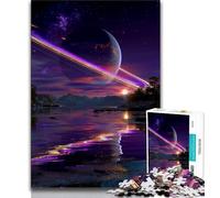 Jigsaw Puzzles for Teenagers 1000 Pieces Milky Way Universe Galaxy,Stress Reliever Staycation Kill Time Wishlist with Santa Claus (38x26cm)