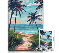 Jigsaw Puzzles for Teenagers 1000 Pieces Minimalist Tropical Path Challenging Game Toys Difficult Challenge Great Gift Size 50x75cm