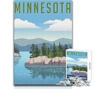 Jigsaw Puzzles for Teenagers 1000 Pieces Minnesota Landscape Toy Intellectual Game Enhance Memory Birthday Gifts Size 50x75cm