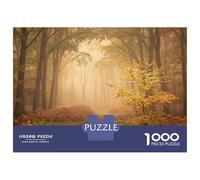 Jigsaw Puzzles for Teenagers 1000 Pieces Misty Autumn Forest Path Jigsaws for Adults Fun Games For Family Fun for Is Ideal As A Gift 70x50cm/1000pcs