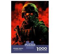 Jigsaw Puzzles for Teenagers 1000 Pieces Modern Warfare Soldier Gear Puzzle for Adults Relaxing Games Difficult Challenge Parent-child Interaction 38x26cm/1000pcs