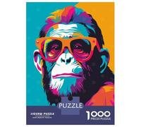 Jigsaw Puzzles for Teenagers 1000 Pieces Monkey Pop Art Puzzles for Adults Hands-on Game Difficult Challenge for Is Ideal As A Gift 52x38cm/1000pcs