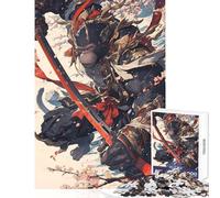 Jigsaw Puzzles for Teenagers 1000 Pieces Monkey Warrior with Katana Educational Games Pattern Assembly Toy Wall Decor Improving Love between Couples (50X75cm)