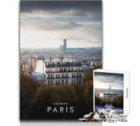 Jigsaw Puzzles for Teenagers 1000 Pieces Montmartre Paris Toy Intellectual Game Enhance Memory Birthday Gifts Size 50x75cm