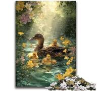 Jigsaw Puzzles for Teenagers 1000 Pieces Mother Duck Adult Puzzles,family Fun Games Is Ideal As A Gift for The Whole Family (75x50cm)