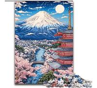 Jigsaw Puzzles for Teenagers 1000 Pieces Mount Fuji, Japan, Suitable for People Aged 14 And Above Challenging To Complete But Fun And Humorous Great Gift (Size 50x75cm)