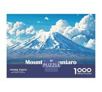 Jigsaw Puzzles for Teenagers 1000 Pieces Mount Kilimanjaro Illustration Puzzles for Adults Relax Games Presents for Women Unique Gifts for Birthday And Christmas 52x38cm/1000pcs