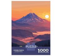 Jigsaw Puzzles for Teenagers 1000 Pieces Mount St. Helens Sunset Puzzles for Adults Relax Games Presents for Women Unique Gifts for Birthday And Christmas 52x38cm/1000pcs